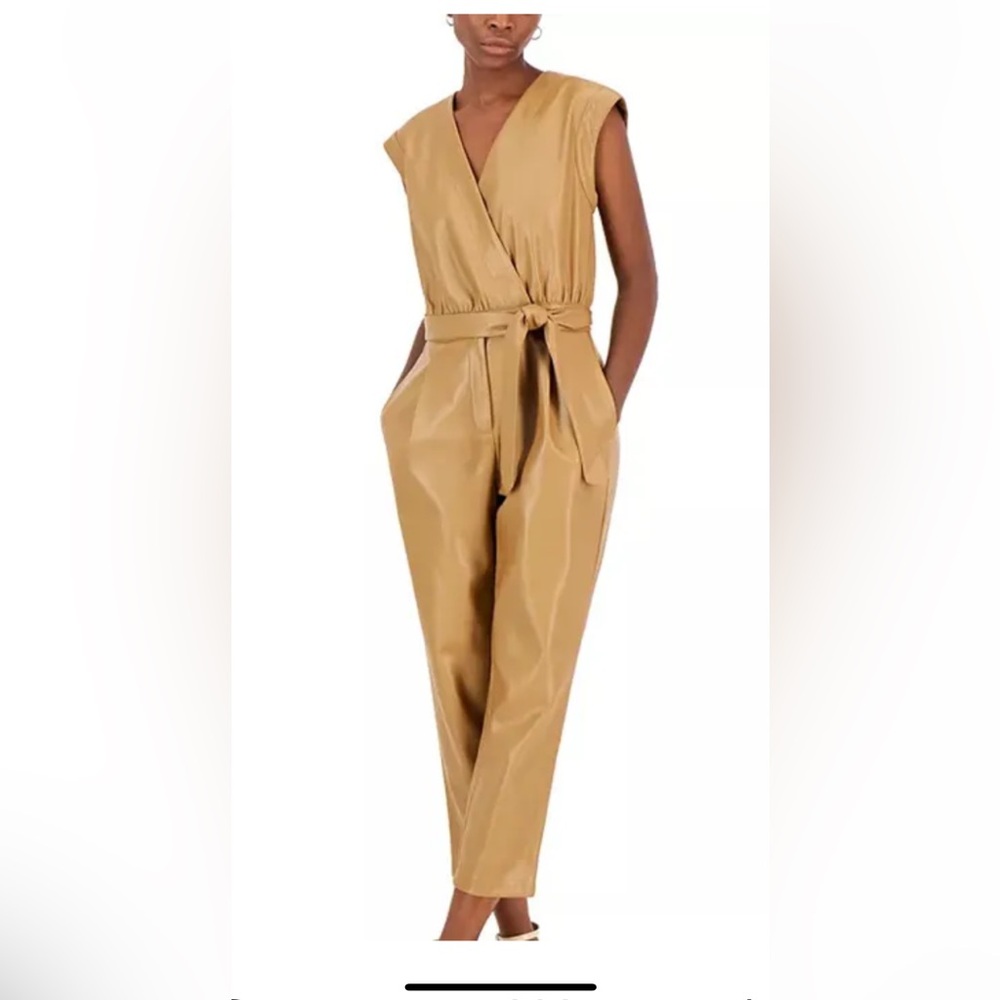 Faux leather INC jumpsuit - NWT